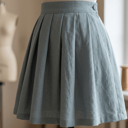 Image avec tissu en lin gris 235 g/m² – disponible chez Šarlotes audumi