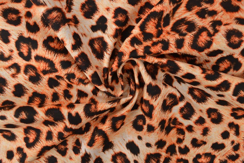 Lins ar kokvilnu-leoparda raksts 170 g/m²