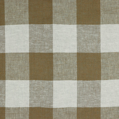 Lin et viscose - à carreaux marron clair 145 g/m²