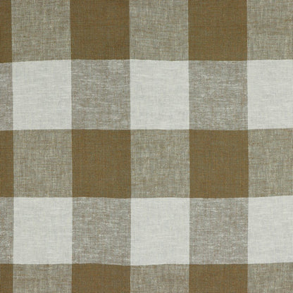 Linge avec viscose - à carreaux marron clair 145 g/m²