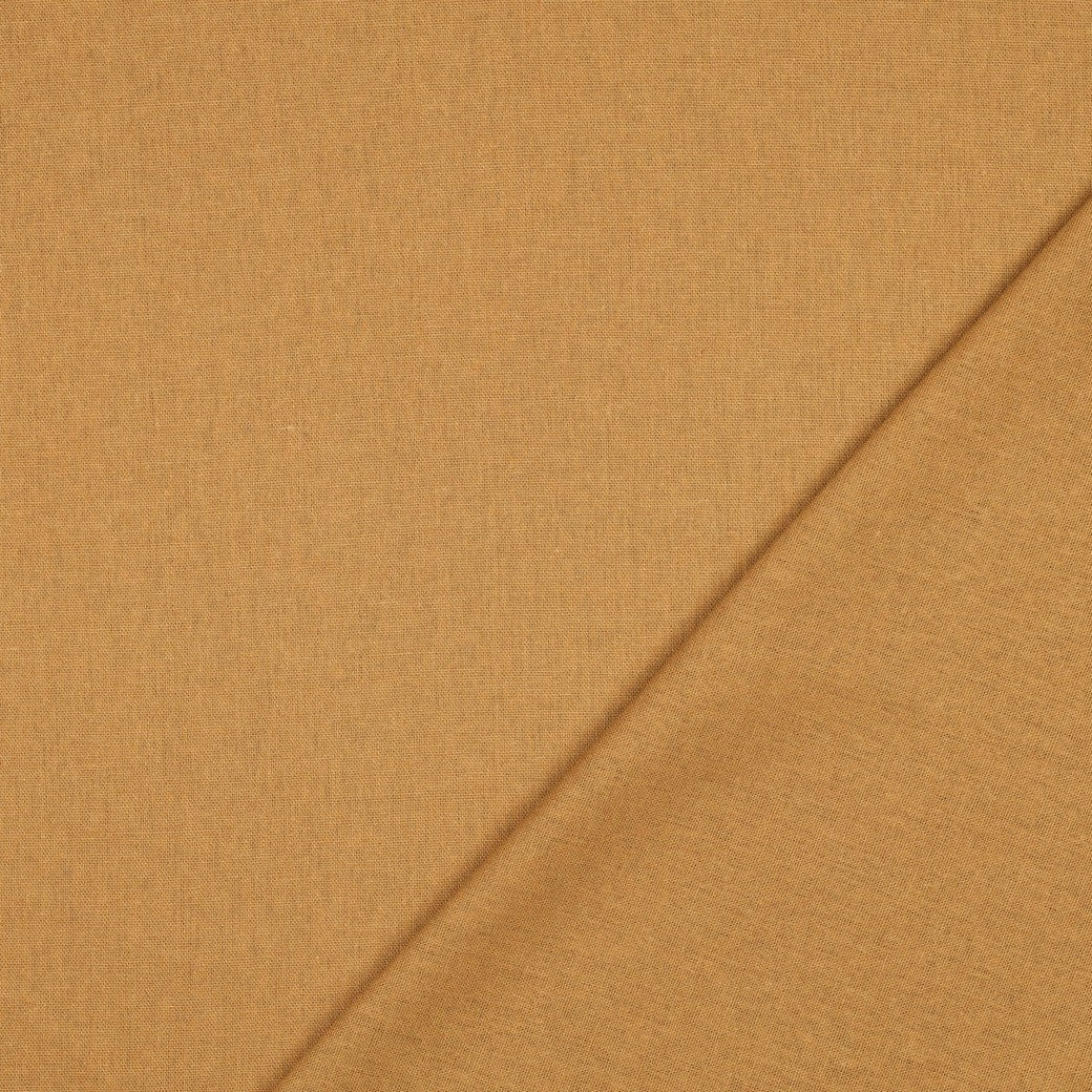 Image of linen with viscose, camel brown 185 g/m² – available at Charlotte's Fabrics