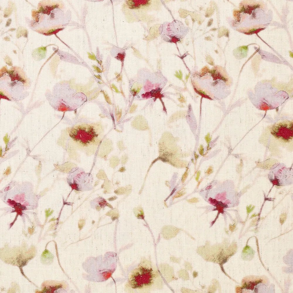 Attēls ar Lins ar viskozi - puķu zirnīši 120 g/m² – pieejams Šarlotes audumi