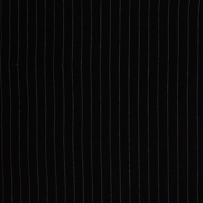 Lin avec viscose - rayures sur fond noir 200 g/m²