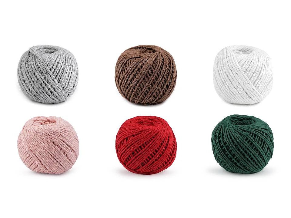 Attēls ar Makramē aukla kokvilnas Ø2 50 m| dažādu toņu – pieejams Šarlotes audumi