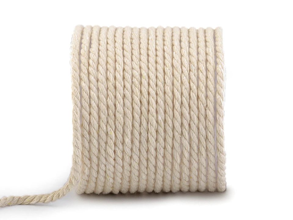 Attēls ar Makramē Macrame kokvilnas aukla Ø5 15 m|dažādu toņu – pieejams Šarlotes audumi