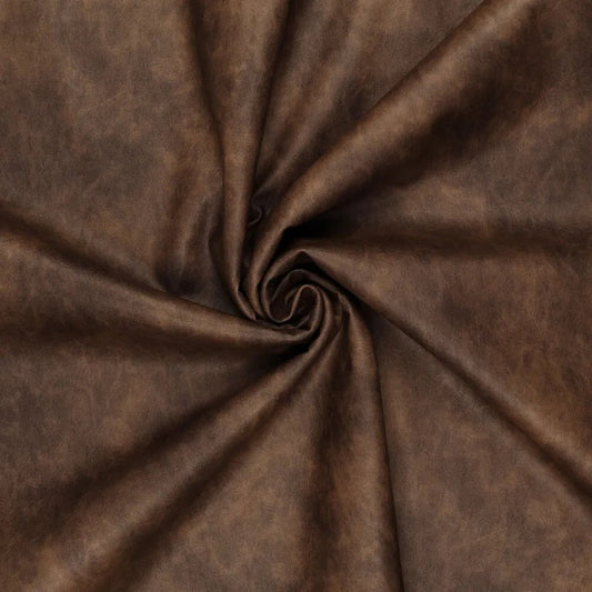 Attēls ar Mākslīgā āda ar vintage ādas efektu - brūna 390 g/m² – pieejams Šarlotes audumi