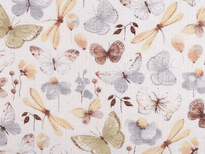 Image de tissu en gaze - papillons 120 g/m² – disponible chez Šarlotes audumi