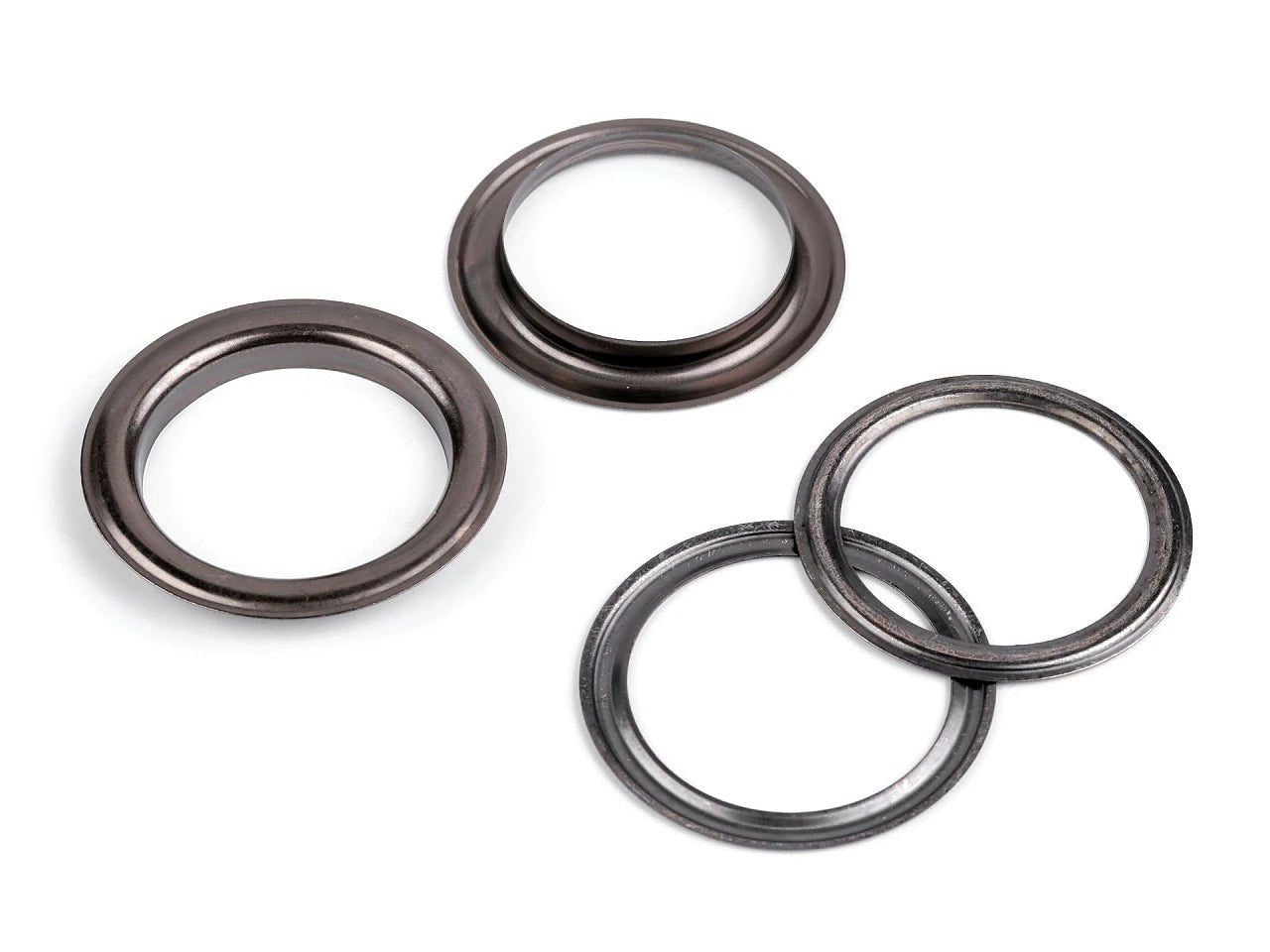 Attēls ar Metāla gredzeni, Luversi iekšējais Ø35 mm (iekšējais diametrs) |10 gab | dažādu toņu – pieejams Šarlotes audumi