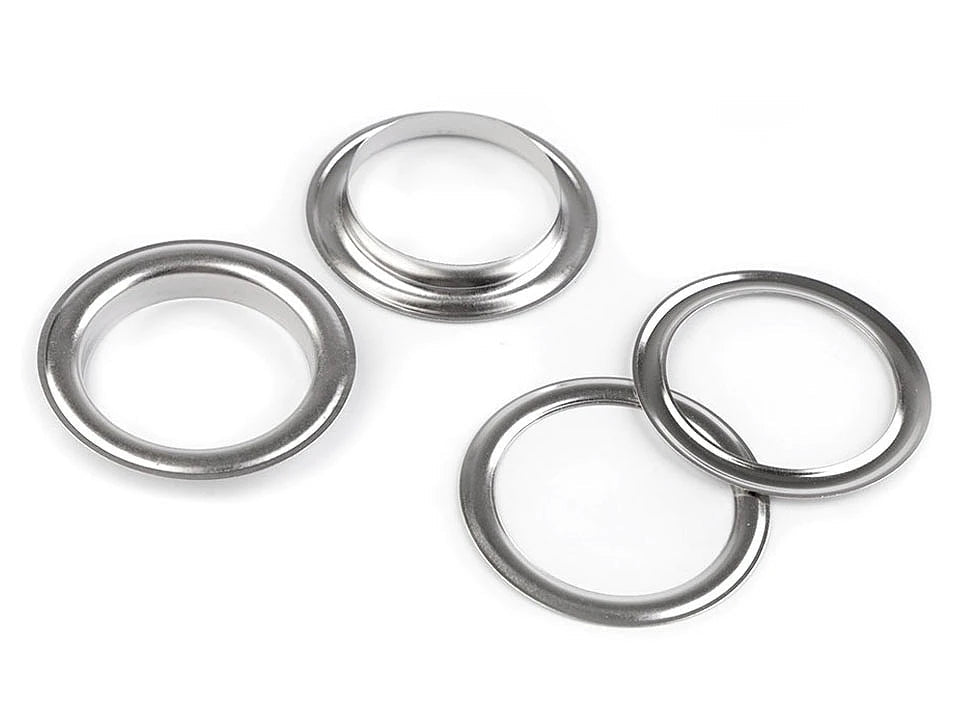 Attēls ar Metāla gredzeni, Luversi iekšējais Ø35 mm (iekšējais diametrs) |10 gab | dažādu toņu – pieejams Šarlotes audumi