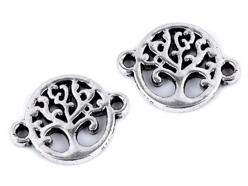 Pendentif en métal – papillon, mandala, cœur, arbre de vie – disponible chez Šarlotes audumi
