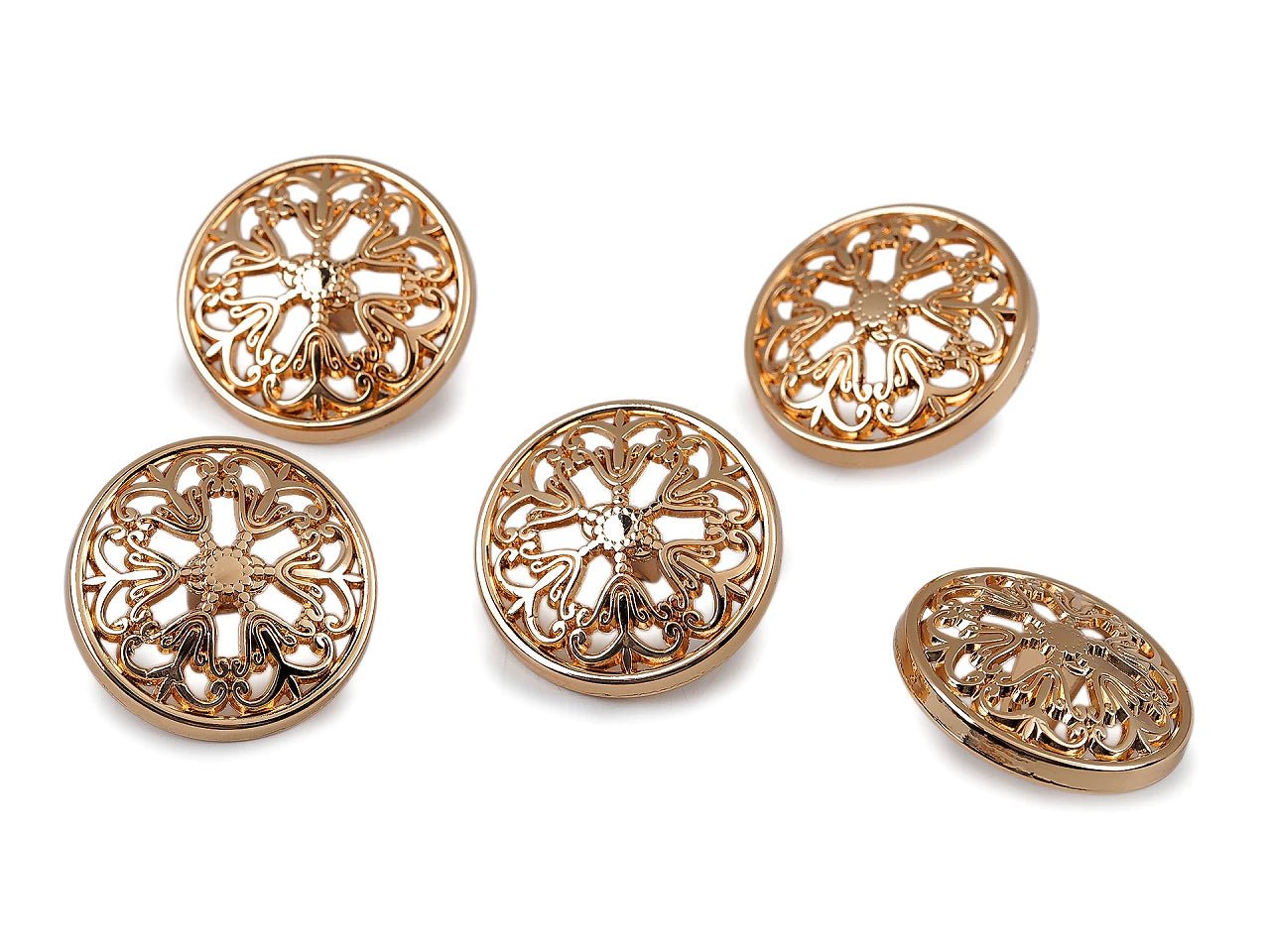 Metal shank buttons, 22-25 mm – available at Šarlotes audumi