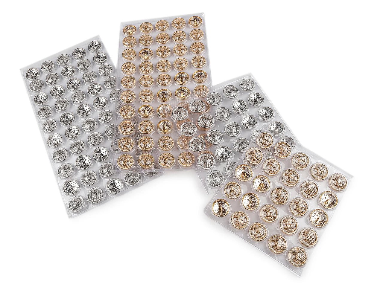 Attēls ar Metāla pogas ar kājiņu, 25 mm – pieejams Šarlotes audumi