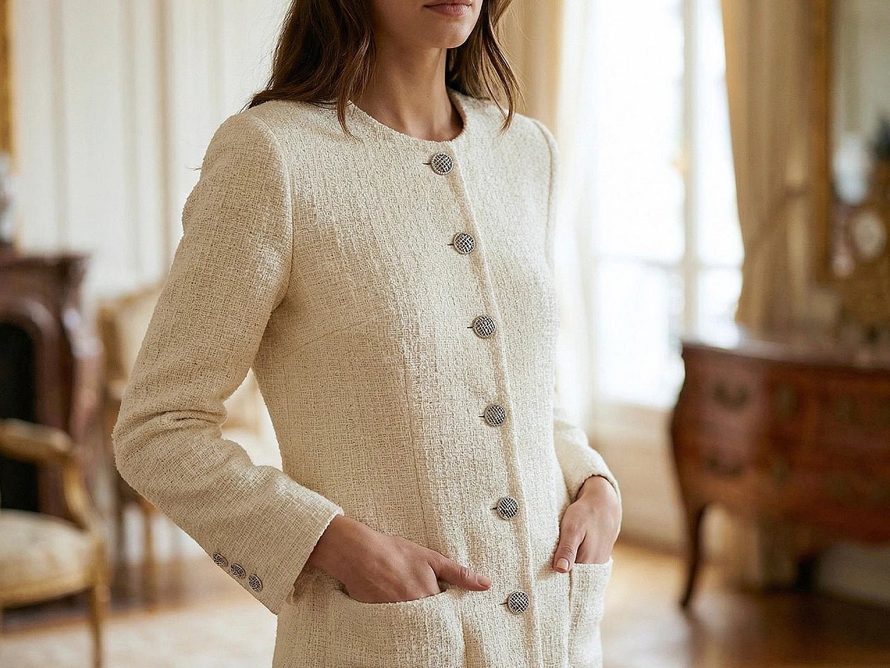 Attēls ar Metāla pogas ar kājiņu, 25 mm – pieejams Šarlotes audumi