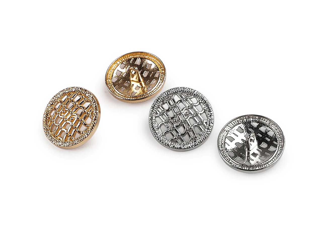 Attēls ar Metāla pogas ar kājiņu, 25 mm – pieejams Šarlotes audumi