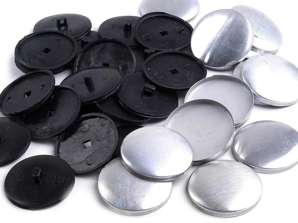Attēls ar Metāla pogas pašapvilkšanai | 38 mm – pieejams internetā Šarlotes audumi