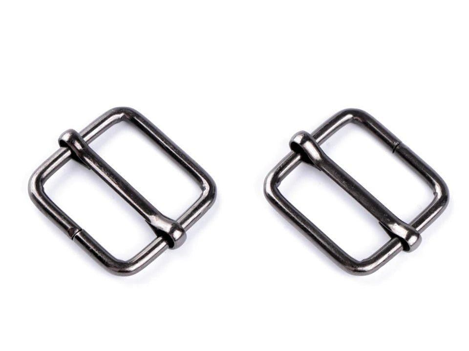 Attēls ar Metāla regulators 20x20 mm - melns hromēts (komplektā 10 gab) – pieejams Šarlotes audumi