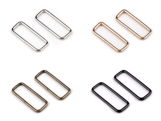 Attēls ar Metāla taisnstūris 50 mm – somu un siksnu furnitūra – pieejams Šarlotes audumi