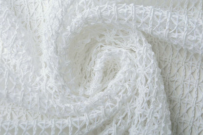 Tissu en dentelle - blanc 345 g/m²