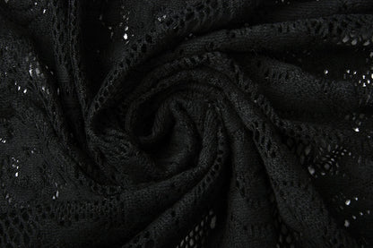 Tissu en dentelle - noir 220 g/m²