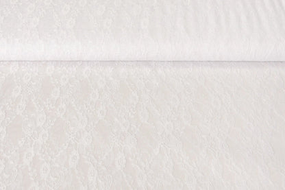 Mežģīņu audums smalks - balts 50 g/m²