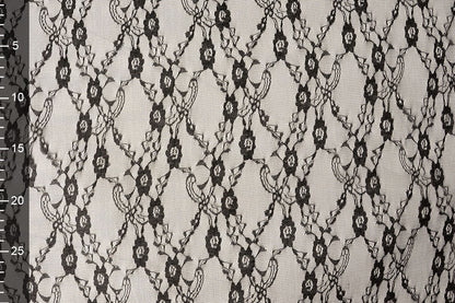 Fine lace fabric - black 50 g/m²