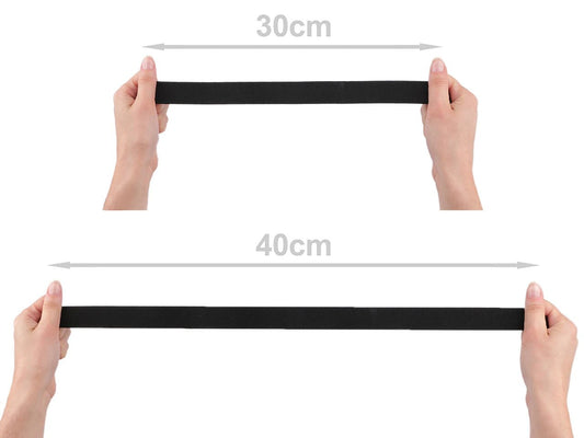 Attēls ar Mīksta gumija 25 mm | Elastīga gumija apģērbu šūšanai - tumši zila (2 m iepakojums) – pieejams Šarlotes audumi