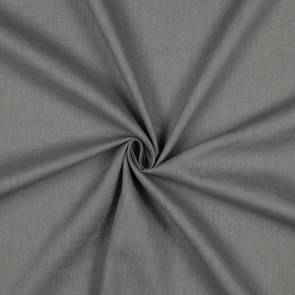Attēls ar Mīkstināts lina audums - tumši pelēks 170 g/m² – pieejams Šarlotes audumi