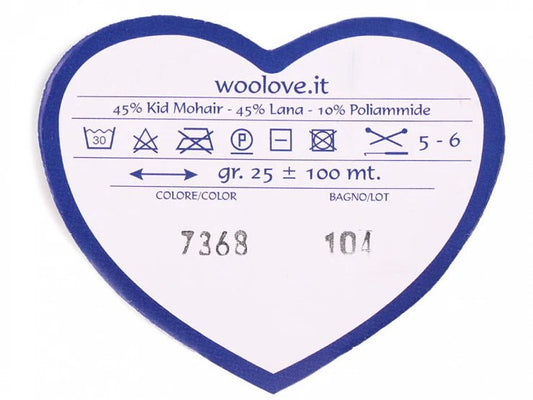 Mohēras dzija - WOOLOVIT.IT 100 m 25 g - brūna #7368