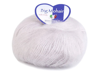 Fil mohair - WOOLOVIT.IT 100 m 25 g - nuance gris clair #10