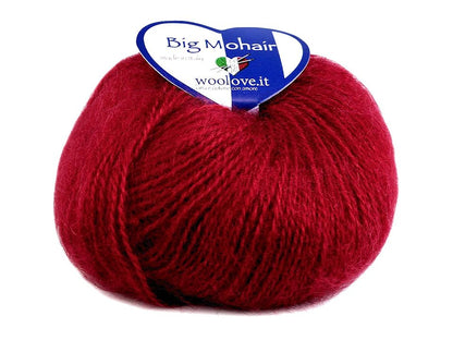Fil de mohair - WOOLOVIT.IT 100 m 25 g - rouge carmin #16