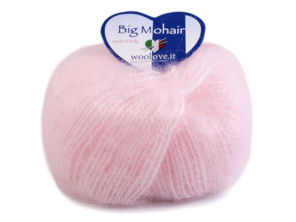 fil à mohair - WOOLOVIT.IT 100 m 25 g - rose poudré #4