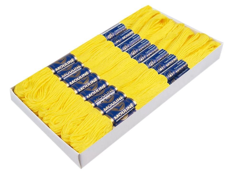 Image of Mouliné thread – spring yellow, 8 m #1682 – available online at Šarlotes audumi