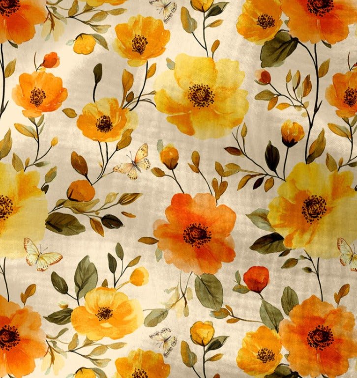 Attēls ar Muslīns - anemones 120 g/m² – pieejams Šarlotes audumi