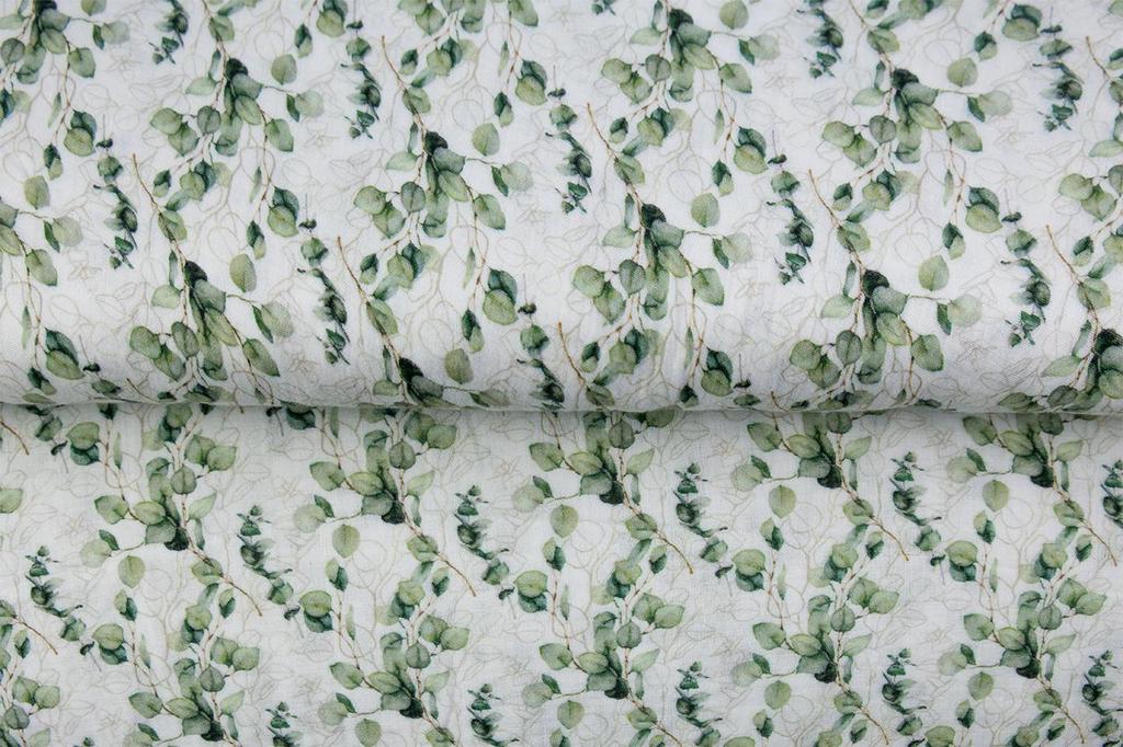 Attēls ar Muslīns - eikalipti 120 g/m² – pieejams Šarlotes audumi