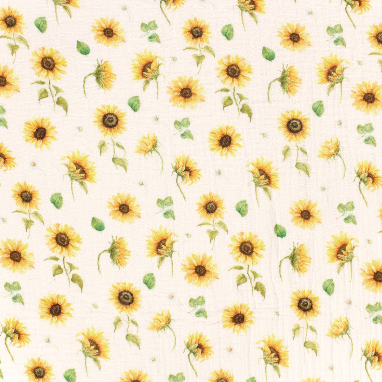 Attēls ar Muslīns - saules puķes 120 g/m² – pieejams Šarlotes audumi