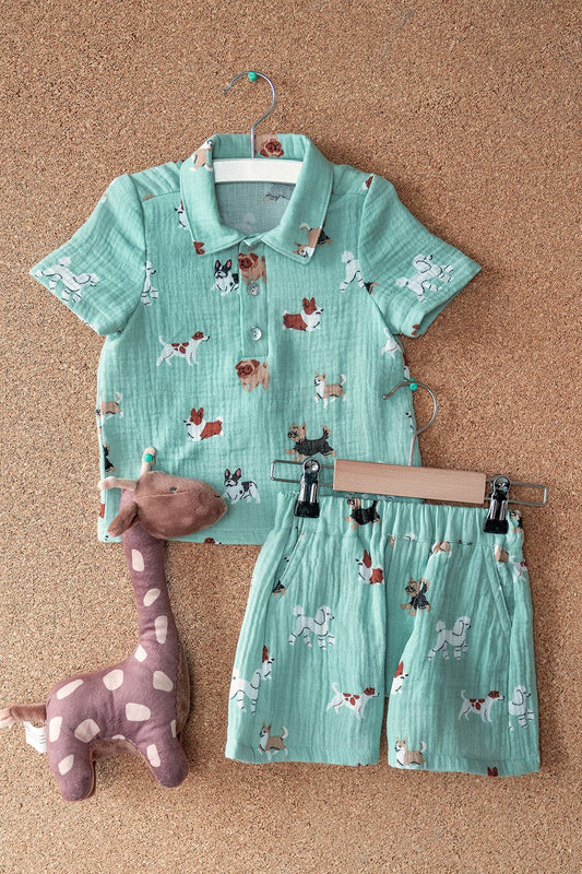 Image of Muslin dogs – available online at Charlotte Fabrics