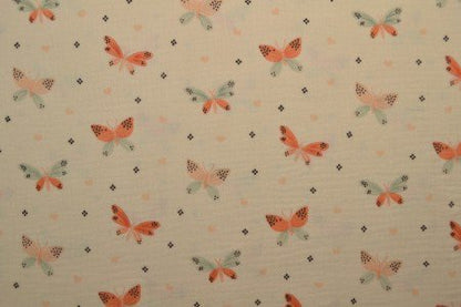 Muslin - butterflies 140 g/m²