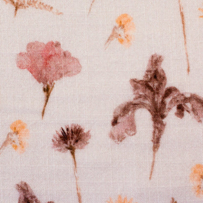 Image de mousseline - fleurs avec fougère 130 g/m² – disponible chez Šarlotes audumi