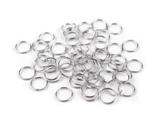 Attēls ar Nerūsējošā tērauda savienojošie gredzeni (split rings) Ø12 mm 20 g – pieejams Šarlotes audumi