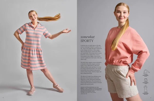 Attēls ar OTTOBRE design Woman 2/2024 – sieviešu apģērbu piegrieztņu žurnāls angļu valodā – pieejams internetā Šarlotes audumi