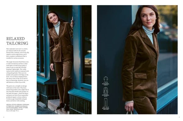Attēls ar OTTOBRE design Woman 5/2023 – sieviešu apģērbu piegrieztņu žurnāls angļu valodā – pieejams internetā Šarlotes audumi