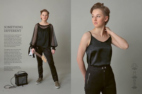 Attēls ar OTTOBRE design Woman 6/2023 – sieviešu apģērbu piegrieztņu žurnāls angļu valodā – pieejams internetā Šarlotes audumi