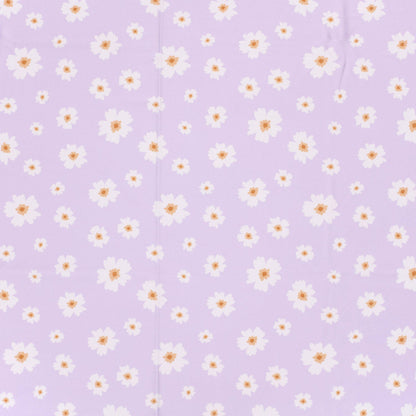 Image en tissu de maillot de bain en lycra avec protection UPF50 – fleurs sur lilas 200 g/m² – disponible chez Šarlotes audumi