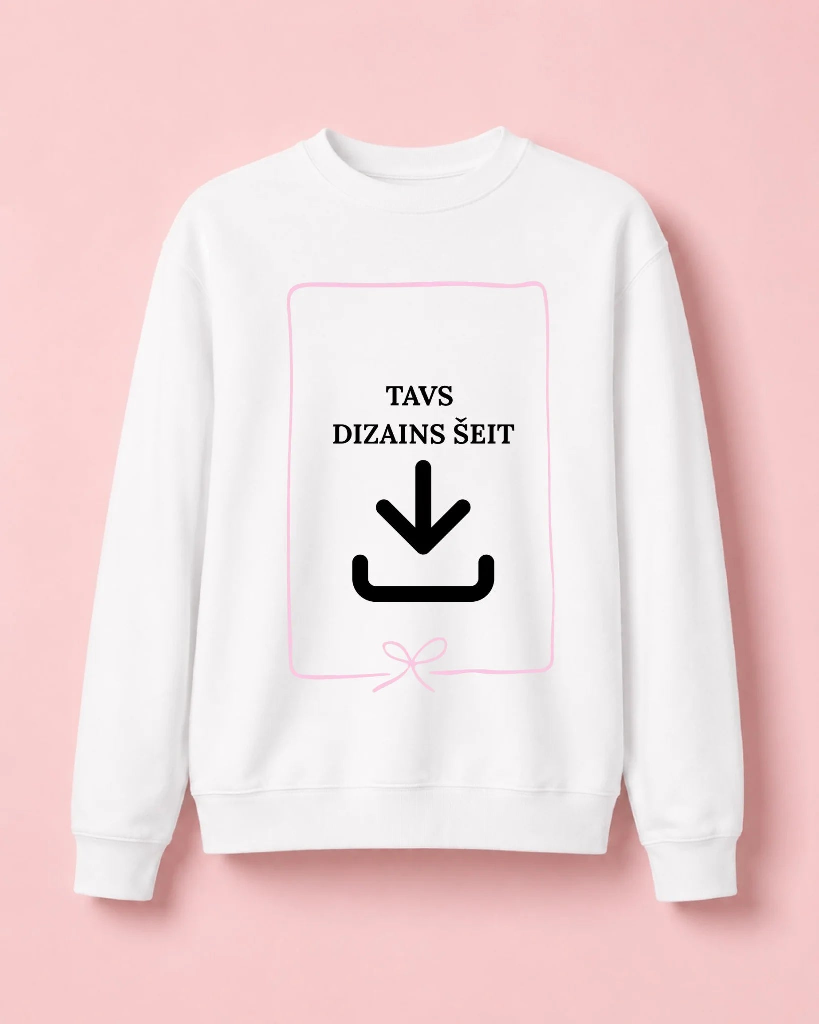 Image of personalized sweatshirt with your design – available online Šarlotes audumi