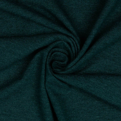 Jersey de coton fin - chiné vert foncé 215 g/m²