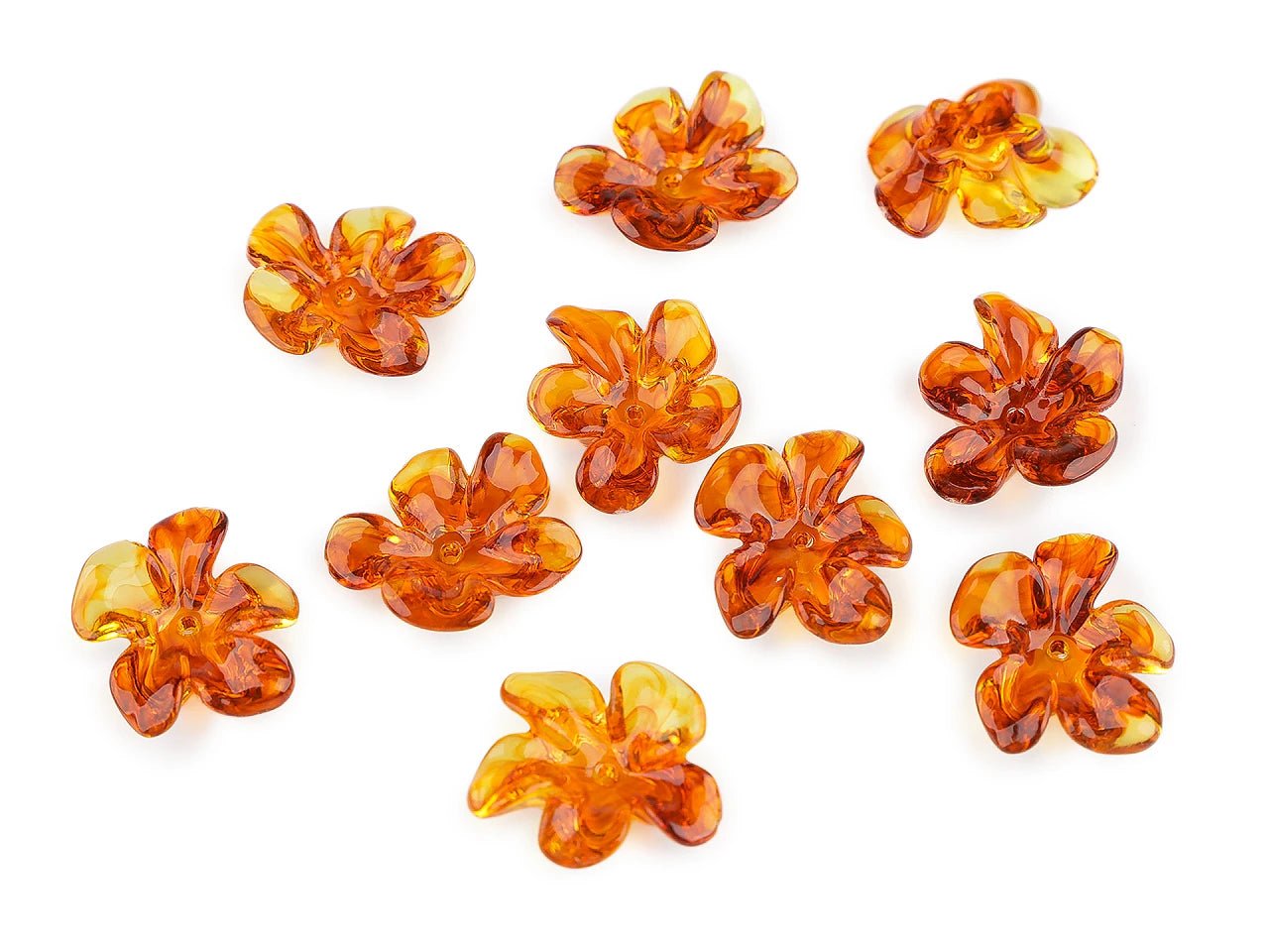 Image with plastic flower beads Ø25 mm – available online at Charlotte Fabrics
