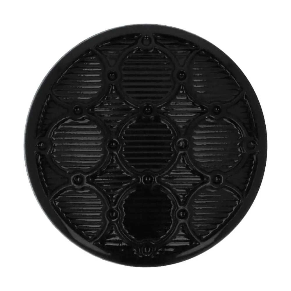 Attēls ar Pogas uz kājiņas 15 mm - melna – pieejams Šarlotes audumi