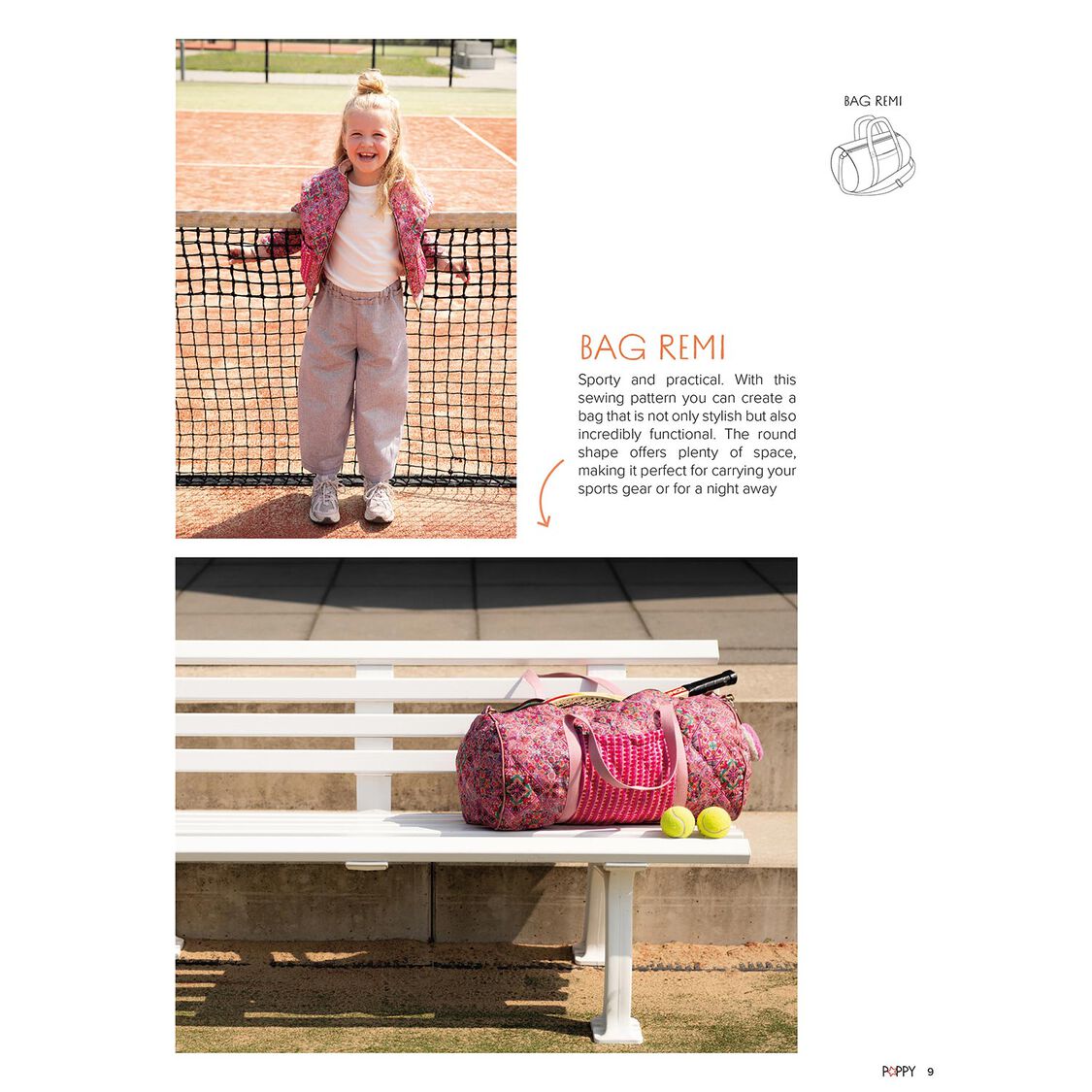 Attēls ar Poppy meets Pommé Edition 26 – Sportisks, stilīgs un pilns krāsu! ENG, DE, FR – pieejams Šarlotes audumi