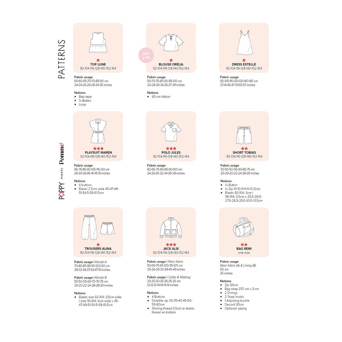 Attēls ar Poppy meets Pommé Edition 26 – Sportisks, stilīgs un pilns krāsu! ENG, DE, FR – pieejams Šarlotes audumi