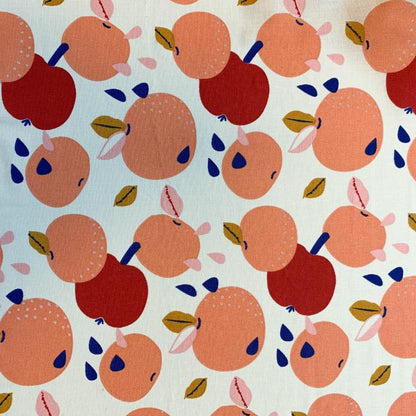 Tissu premium 100 % coton - petites pommes 115 g/m²